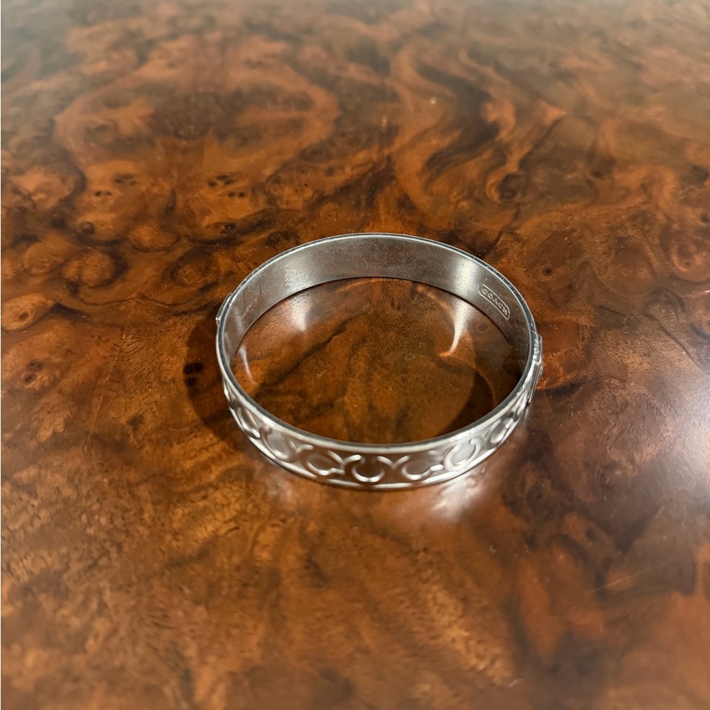 Silver Coach Women's Bangle Bracelet